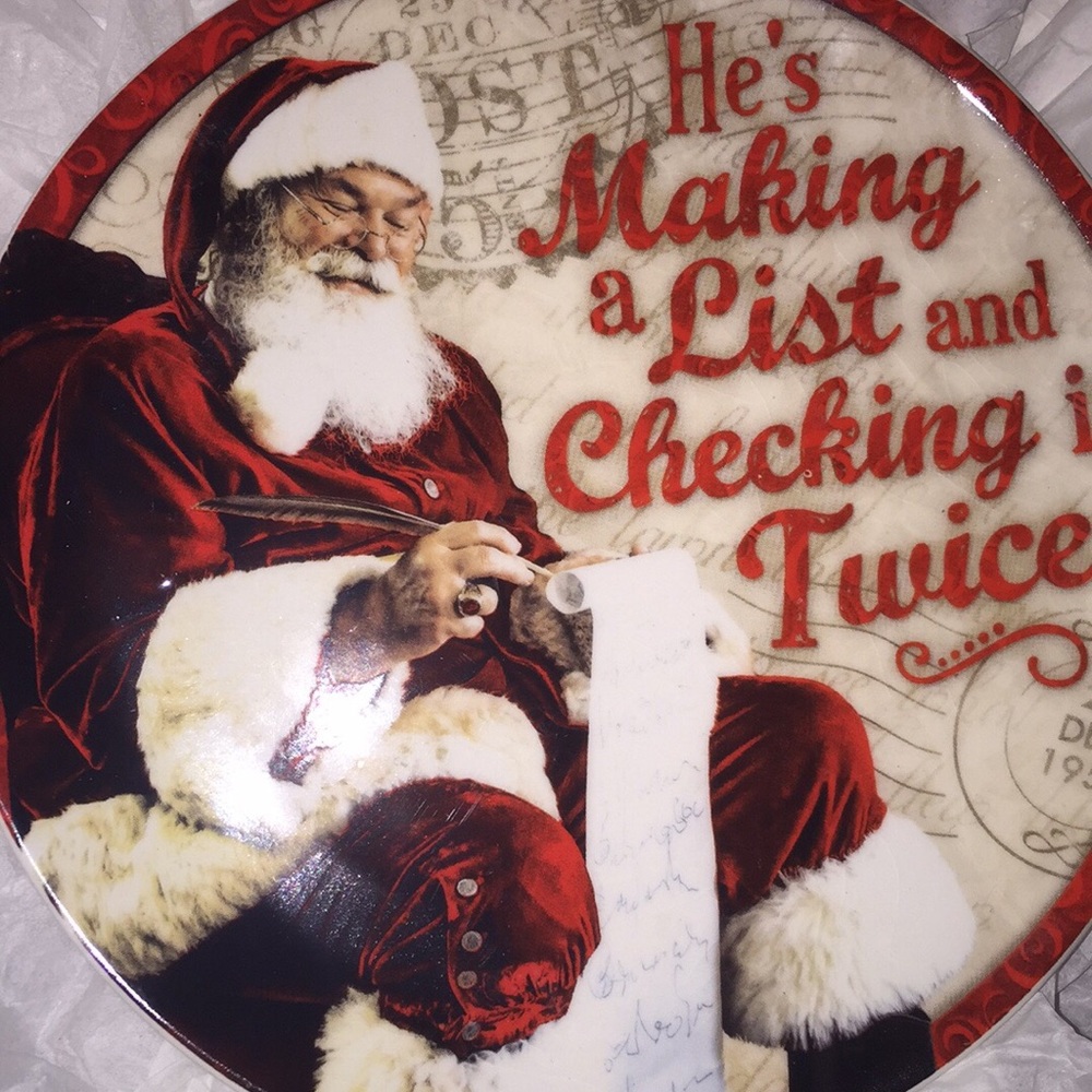 Christmas collectible plate as decor or serve